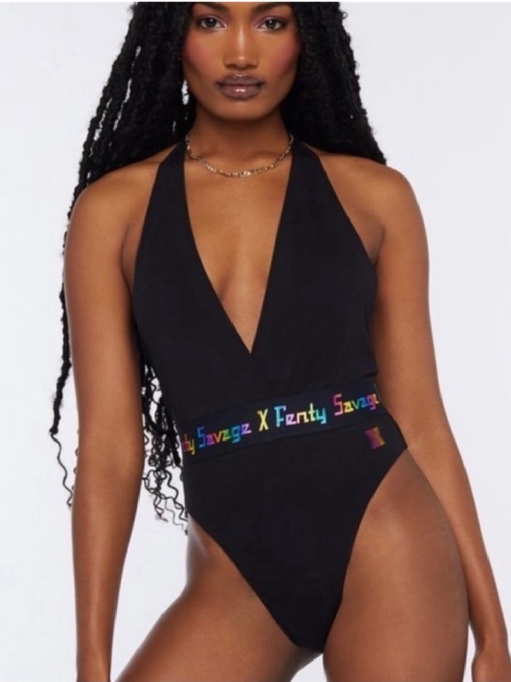 Savage X Fenty Forever Savage Rainbow Logo Bodysuit